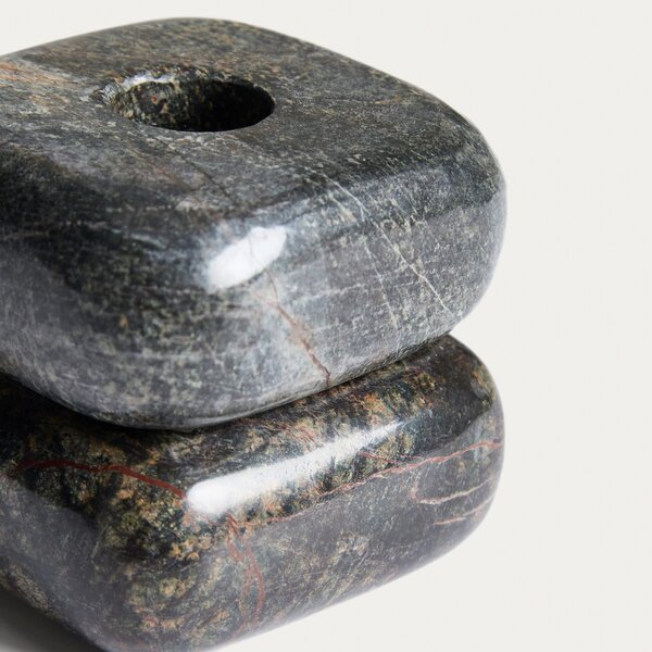 Kave Home Zelený mramorový svícen Liren 8 cm