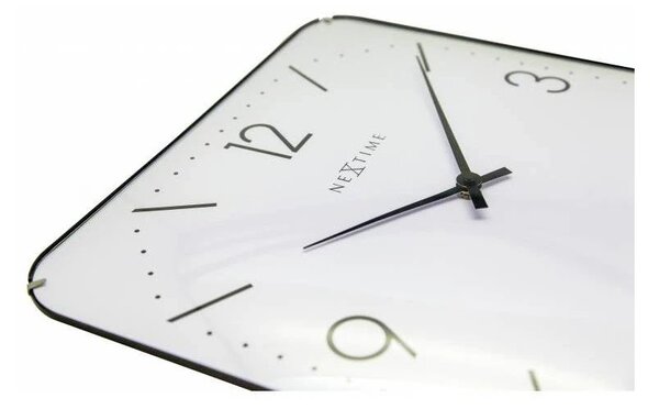 Designové nástěnné hodiny 3174 Nextime Square Dome 35cm