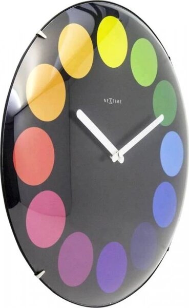Designové nástěnné hodiny 3167 Nextime Dots Dome 35cm