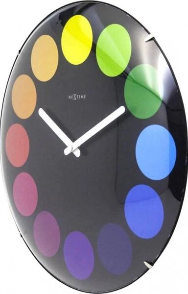 Designové nástěnné hodiny 3167 Nextime Dots Dome 35cm