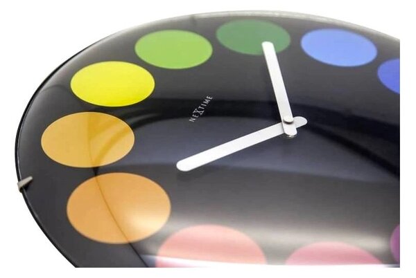 Designové nástěnné hodiny 3167 Nextime Dots Dome 35cm