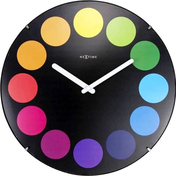 Designové nástěnné hodiny 3167 Nextime Dots Dome 35cm