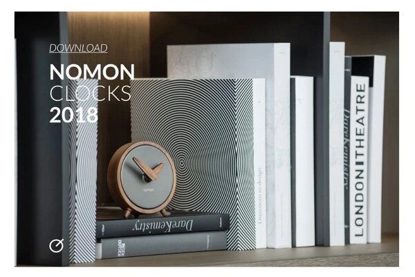Designové stolní hodiny Nomon Atomo Graphite 10cm