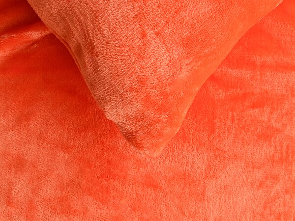 XPOSE® Mikroplyšový povlak na polštář - oranžový 40x40