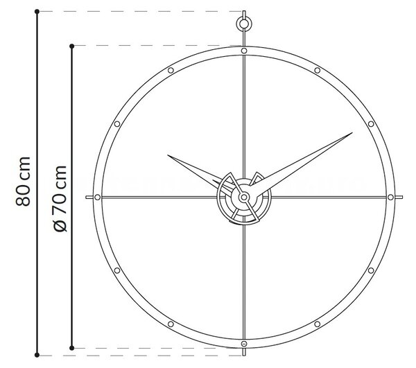 Designové nástěnné hodiny Nomon Doble OG 80cm