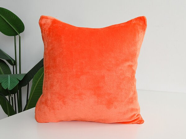 XPOSE® Mikroplyšový povlak na polštář - oranžový 40x40