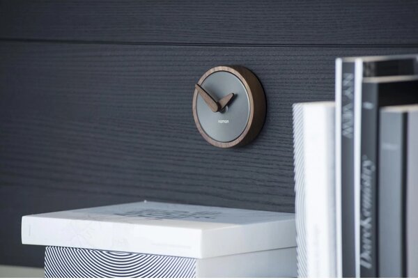 Designové nástěnné hodiny Nomon Atomo Graphite 10cm