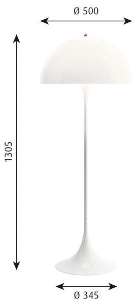 Stojací lampa Panthella Opal White