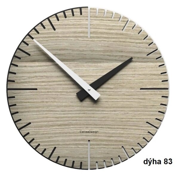 Designové hodiny 10-025 natur CalleaDesign Exacto 36cm (více variant dýhy) Dýha wenge - 89