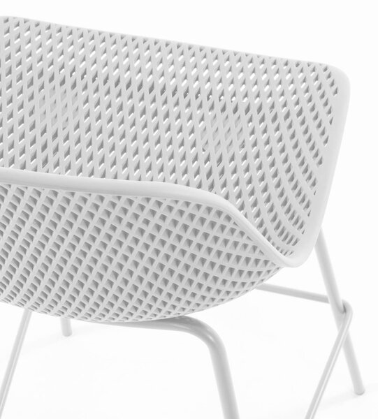 Bílá plastová barová židle Kave Home Quinby 65 cm