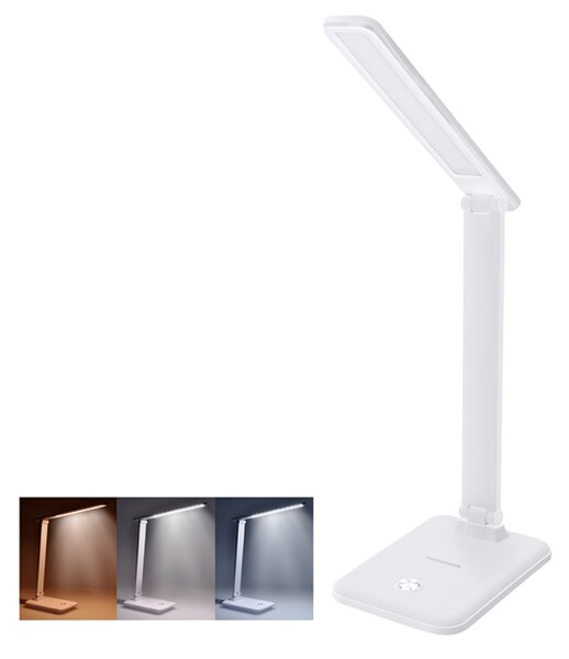 Solight LED stolní lampička 10W, 490lm, změna CCT, stmívání, bílá WO64-W