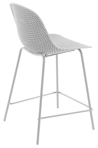 Bílá plastová barová židle Kave Home Quinby 65 cm