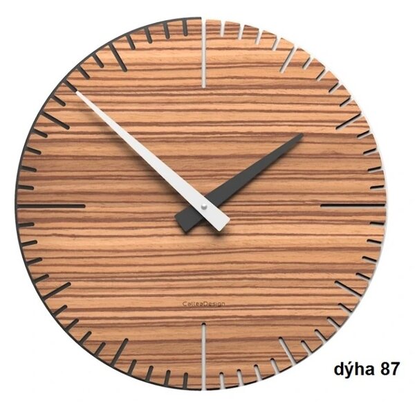 Designové hodiny 10-025 natur CalleaDesign Exacto 36cm (více variant dýhy) Dýha wenge - 89