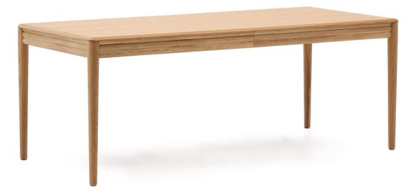Rozkládací jídelní stůl s přídavnou deskou v dekoru dubu 90x200 cm Lenon – Kave Home