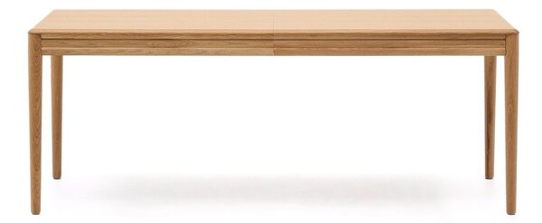 Rozkládací jídelní stůl s přídavnou deskou v dekoru dubu 90x200 cm Lenon – Kave Home