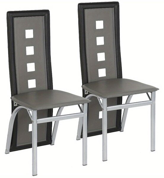 Jídelní židle - Židle - Židle do jídelny - Kuchyňské židle - Černé a šedé barvy - Ergonomický design