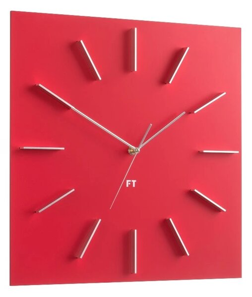 Designové nástěnné hodiny Future Time FT1010RD Square red 40cm