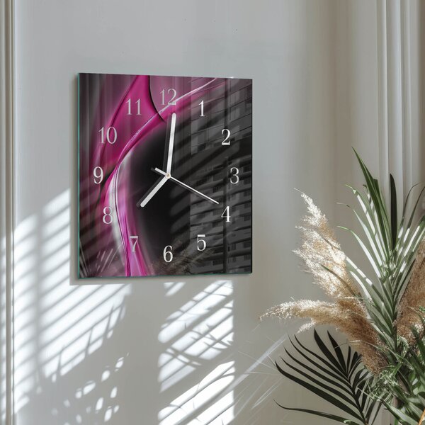 Skleněné hodiny Abstraktní čáry zskb-30x30-00082450