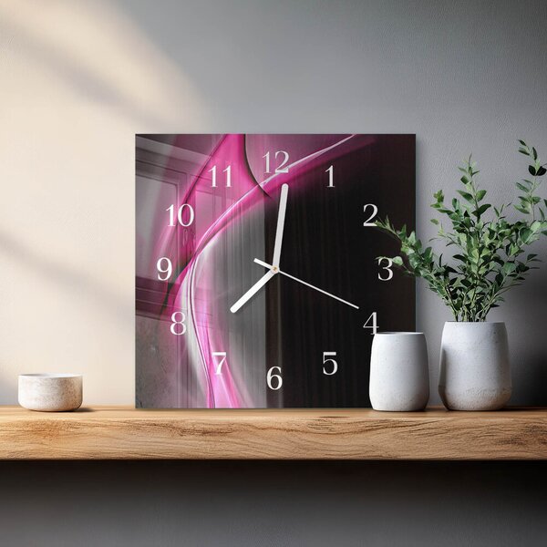 Skleněné hodiny Abstraktní čáry zskb-30x30-00082450