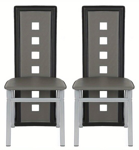 Jídelní židle - Židle - Židle do jídelny - Kuchyňské židle - Černé a šedé barvy - Ergonomický design