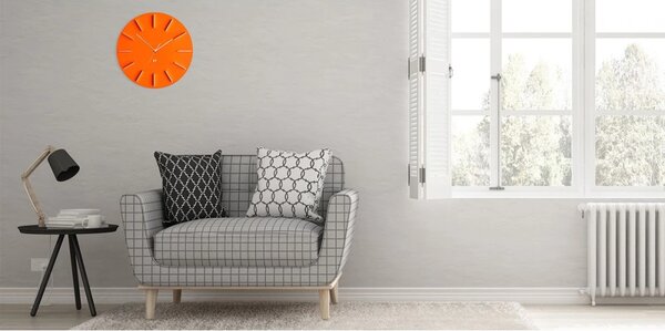 Dětské designové nástěnné hodiny Future Time FT2010OR Round orange 40cm