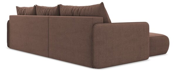 Růžová rozkládací/s úložným prostorem rohová pohovka (levý roh) Nanea – Makamii
