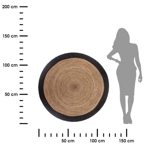 Koberec Isabelle, (fi) 120 cm, hnědá/černá