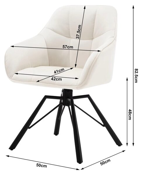 Židle - Jídelní židle - Otočná jídelní židle - Ergonomická - Jídelní židle s područkami - Pohodlná