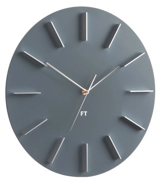 Designové nástěnné hodiny Future Time FT2010GY Round grey 40cm