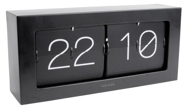 Designové nástěnné/stolní překlápěcí hodiny 5642BK Karlsson 37cm