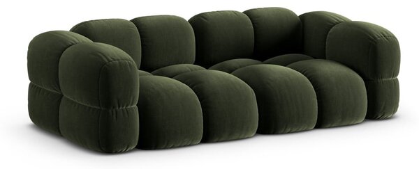 Zelená sametová pohovka 250 cm Loretto – Cosmopolitan Design