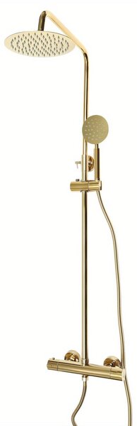 Sprcha - Sprchová hlavice - Ruční sprcha - Sprchový set - Termostatická baterie - Design "Golden Round"