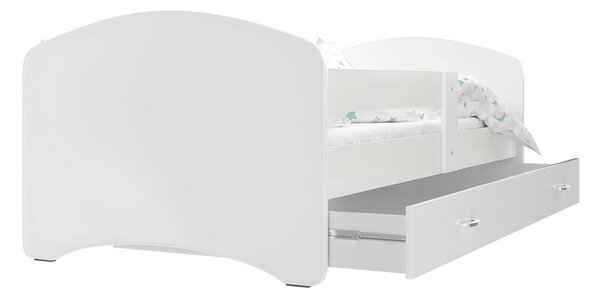 Dětská postel s potiskem LUCKY P1, 180x80, bílý/bez vzoru