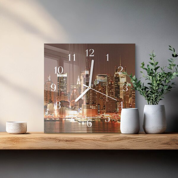 Skleněné hodiny Horizont zskb-30x30-00079215