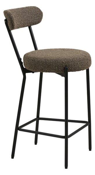 Hnědá čalouněná barová židle (výška sedáku 65 cm) Badalona – House Nordic