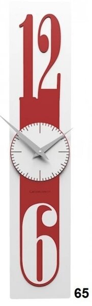 Designové hodiny 10-026 CalleaDesign Thin 58cm (více barevných variant) Barva vínová červená-65 - RAL3003