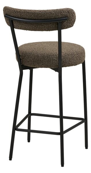 Hnědá čalouněná barová židle (výška sedáku 65 cm) Badalona – House Nordic