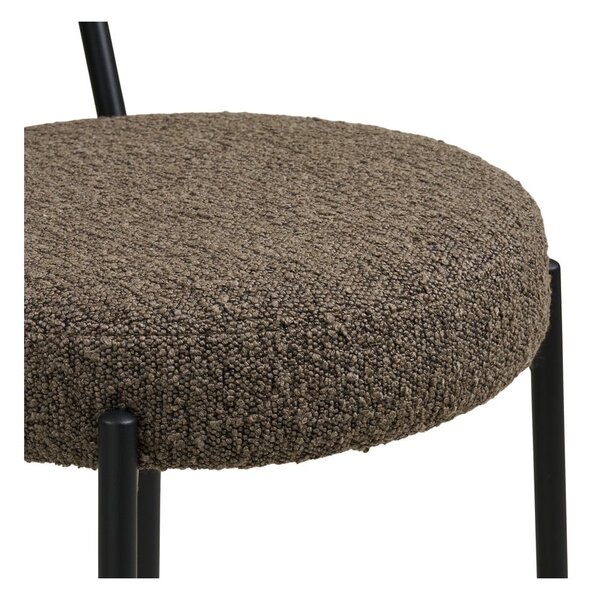 Hnědá čalouněná barová židle (výška sedáku 65 cm) Badalona – House Nordic