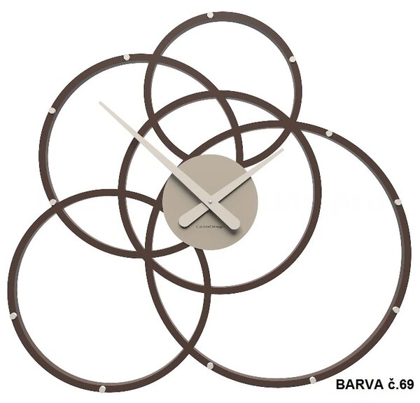 Designové hodiny 10-215 CalleaDesign Black Hole 59cm(více barevných variant) Barva čokoládová-69 - RAL8017