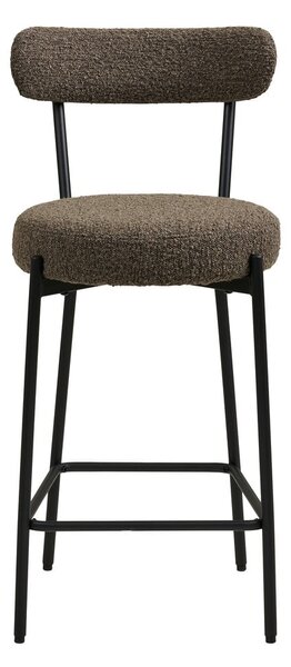 Hnědá čalouněná barová židle (výška sedáku 65 cm) Badalona – House Nordic