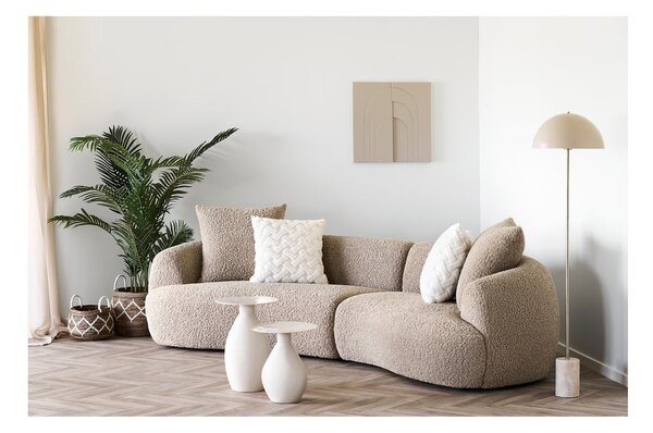 Béžová stojací lampa s kovovým stínidlem (výška 155 cm) Sheffield – House Nordic