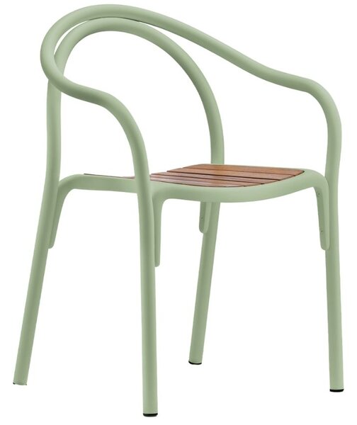 Pedrali Zelená kovová zahradní židle Soul