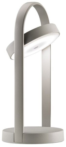 Pedrali Stříbrná kovová bezdrátová stolní LED lampa Giravolta 33 cm