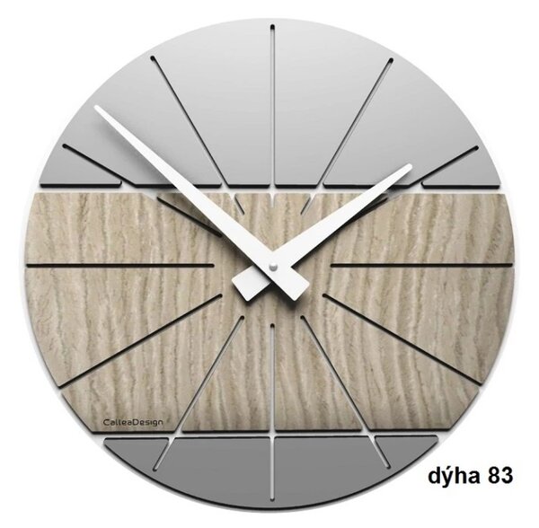 Designové hodiny 10-029 natur CalleaDesign Benja 35cm (více variant dýhy) Dýha černý ořech - 85