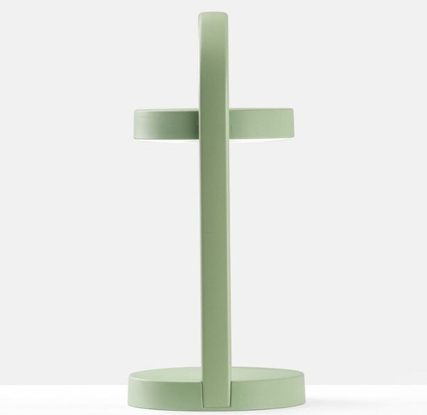 Pedrali Zelená kovová bezdrátová stolní LED lampa Giravolta 33 cm
