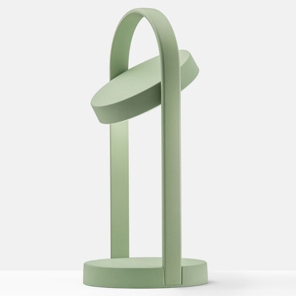 Pedrali Zelená kovová bezdrátová stolní LED lampa Giravolta 33 cm