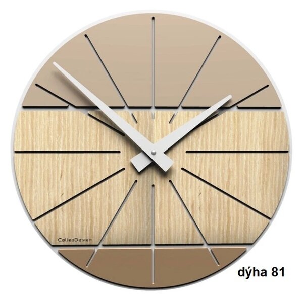 Designové hodiny 10-029 natur CalleaDesign Benja 35cm (více variant dýhy) Dýha černý ořech - 85