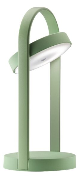 Pedrali Zelená kovová bezdrátová stolní LED lampa Giravolta 33 cm