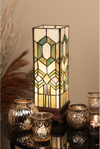 Stolní lampa Tiffany Gonos - 12.5*35 cm 1x E14 / max 40W - Clayre & Eef