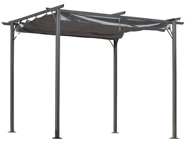 Pergola 3x3 metry – Krytá terasa s výsuvnou střechou – Antracitová barva – Odolná vůči vodě